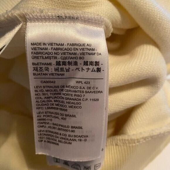 Levis Womens Meadow Polar Fleece Sweatshirt Large Sherpa Cozy Cream Oversized - Picture 6 of 9